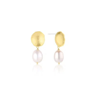 Set & Stones Women's Gold / White Dylan Earrings
