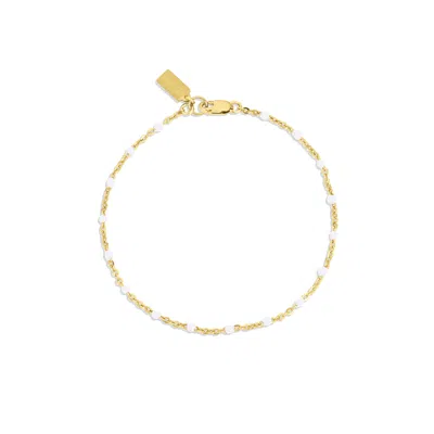 Set & Stones Women's Gold / White Kaz Bracelet - White