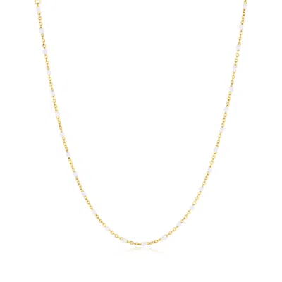 Set & Stones Women's Gold / White Kaz Necklace - White