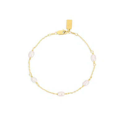 Set & Stones Women's Gold / White Madeline Bracelet