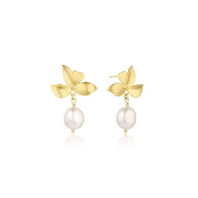 Set & Stones Women's Gold / White Maeve Earrings
