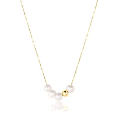 Set & Stones Women's Gold / White Portia Necklace