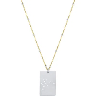 Set & Stones Zodiac Constellation Necklace In Silver