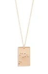 Set & Stones Zodiac Constellation Pendant Necklace In Gold