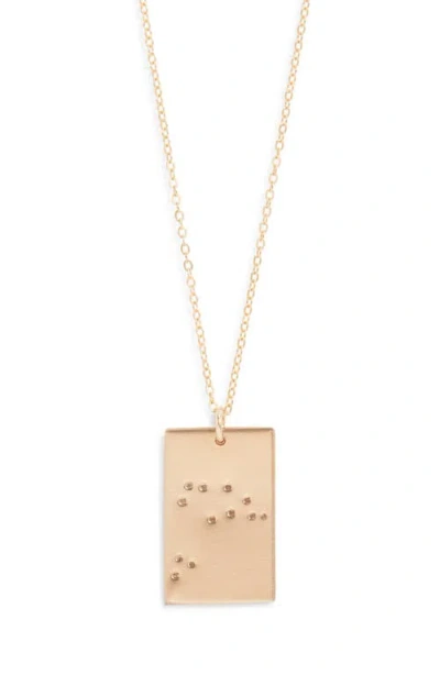 Set & Stones Zodiac Constellation Pendant Necklace In Gold