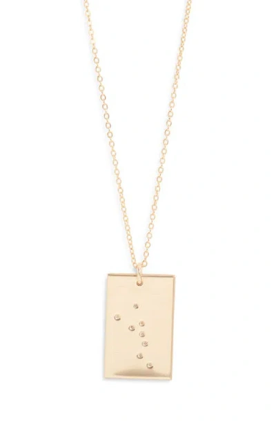 Set & Stones Zodiac Constellation Pendant Necklace In Gold