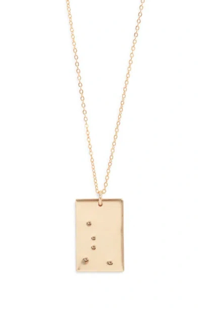 Set & Stones Zodiac Constellation Pendant Necklace In Gold