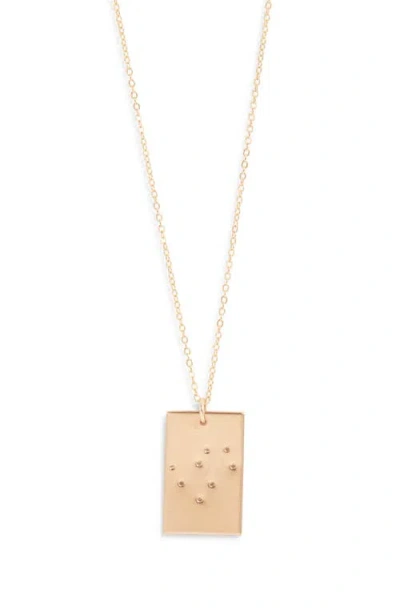 Set & Stones Zodiac Constellation Pendant Necklace In Gold
