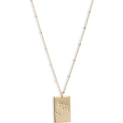 Set & Stones Zodiac Constellation Pendant Necklace In Gold