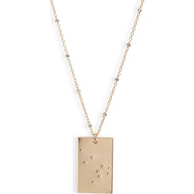 Set & Stones Zodiac Constellation Pendant Necklace In Gold
