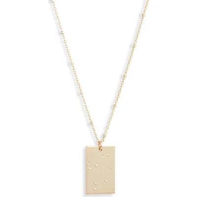 Set & Stones Zodiac Constellation Pendant Necklace In Metallic