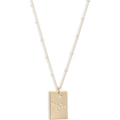 Set & Stones Zodiac Constellation Pendant Necklace In Gold