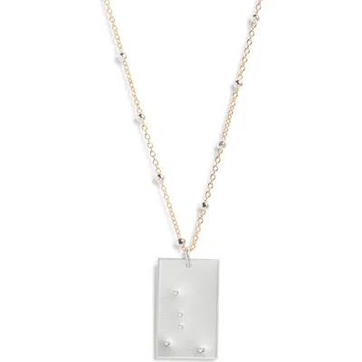 Set & Stones Zodiac Constellation Pendant Necklace In Metallic