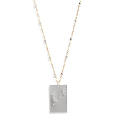 Set & Stones Zodiac Constellation Pendant Necklace In Gold