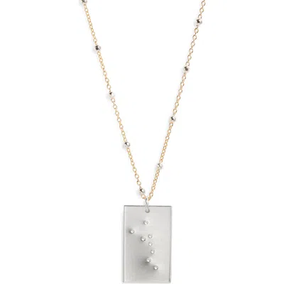 Set & Stones Zodiac Constellation Pendant Necklace In Gold