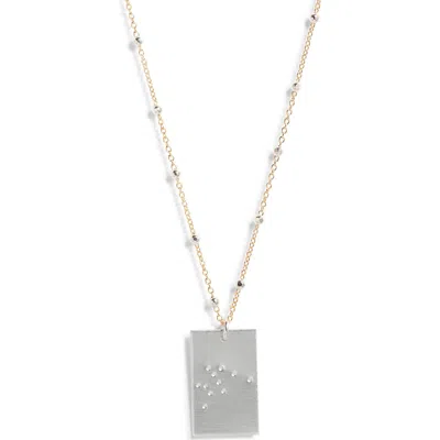Set & Stones Zodiac Constellation Pendant Necklace In Metallic