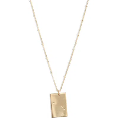 Set & Stones Zodiac Constellation Pendant Necklace In Gold