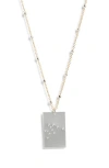 Set & Stones Zodiac Constellation Pendant Necklace In Silver - Aquarius