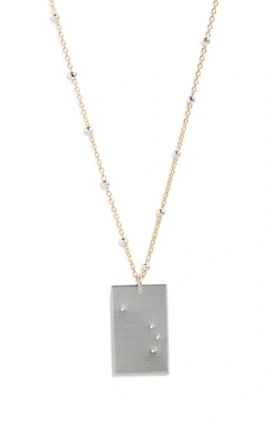 Set & Stones Zodiac Constellation Pendant Necklace In Silver - Aries