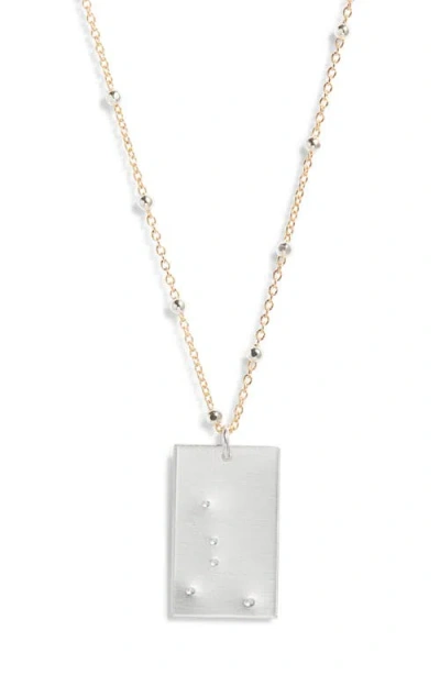 Set & Stones Zodiac Constellation Pendant Necklace In Silver - Cancer