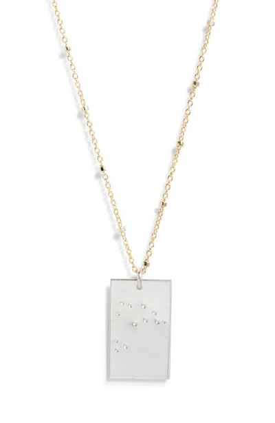 Set & Stones Zodiac Constellation Pendant Necklace In Silver - Capricorn