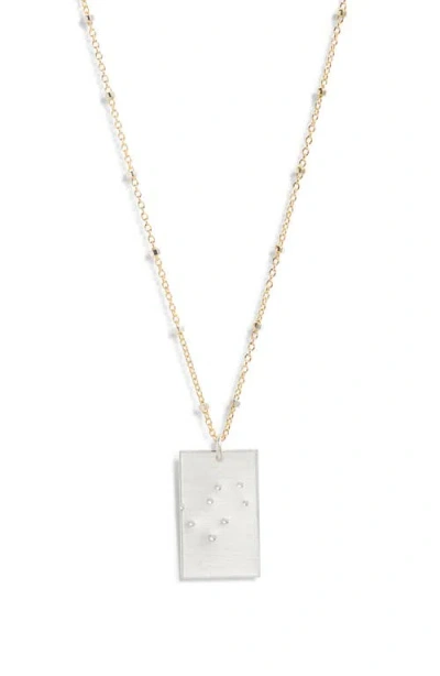 Set & Stones Zodiac Constellation Pendant Necklace In Silver - Gemini