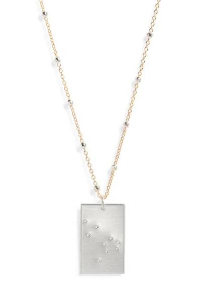 Set & Stones Zodiac Constellation Pendant Necklace In Silver - Leo