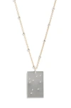 Set & Stones Zodiac Constellation Pendant Necklace In Silver - Libra