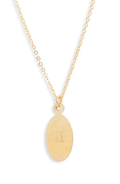 Set & Stones Zodiac Horoscope Pendant Necklace In Gold - Gemini