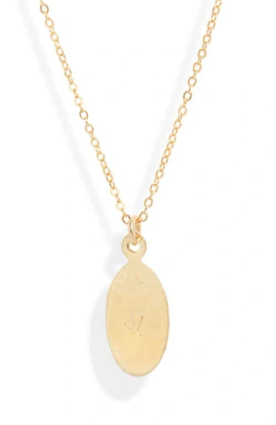 Set & Stones Zodiac Horoscope Pendant Necklace In Gold - Leo