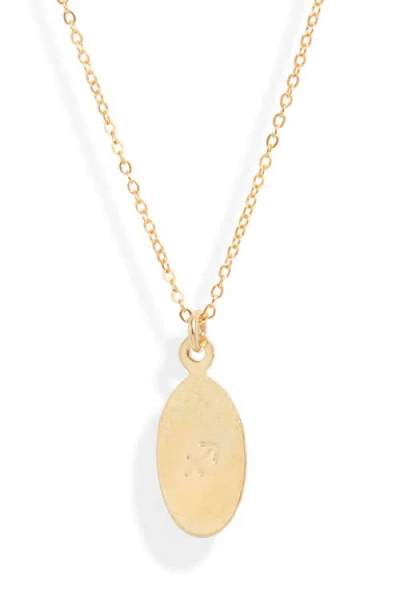 Set & Stones Zodiac Horoscope Pendant Necklace In Gold - Sagittarius