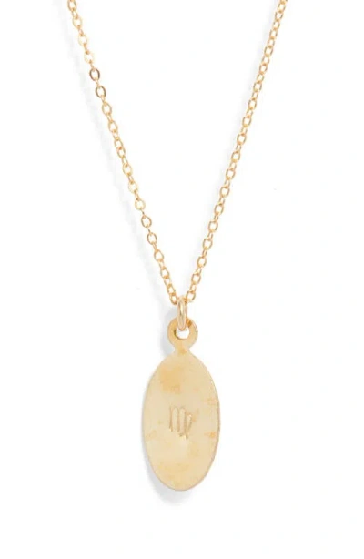Set & Stones Zodiac Horoscope Pendant Necklace In Gold - Virgo