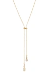 Set & Stones Zoey Cubic Zirconia Lariat Necklace In Gold