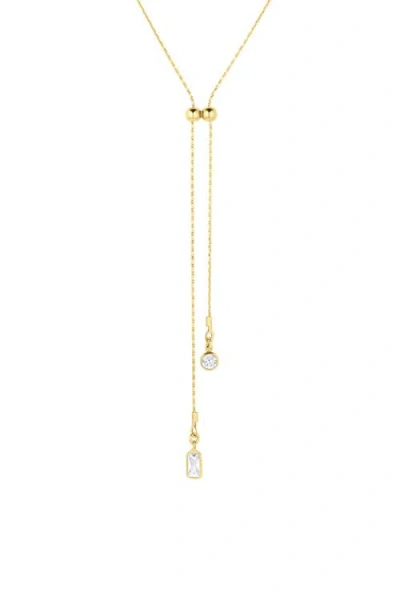 Set & Stones Zoey Lariat Necklace In Gray