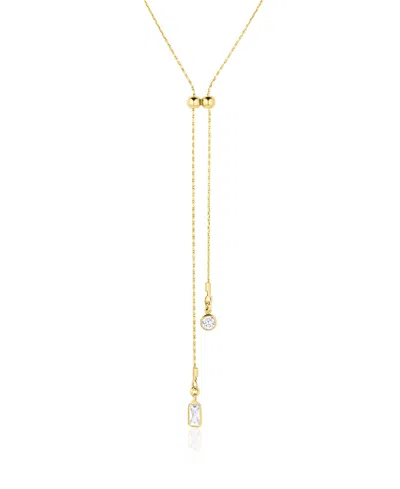Set & Stones Zoey Lariat Necklace In Gray