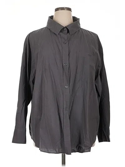 Pre-owned Set Long Sleeve Button Down Shirt In Gray