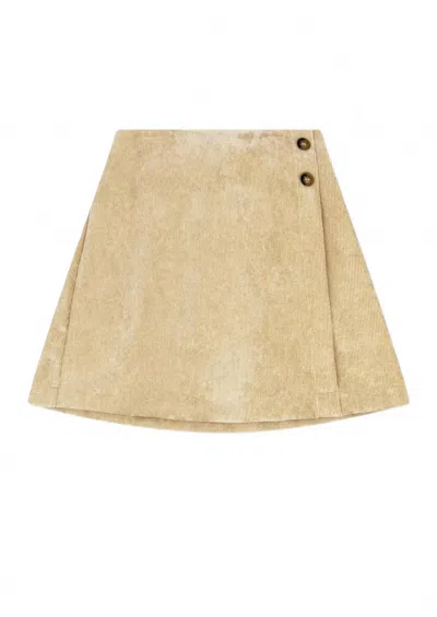 Set Proper Kids' Girl's Julia Skirt In Alexandria Khaki Cord In Yellow