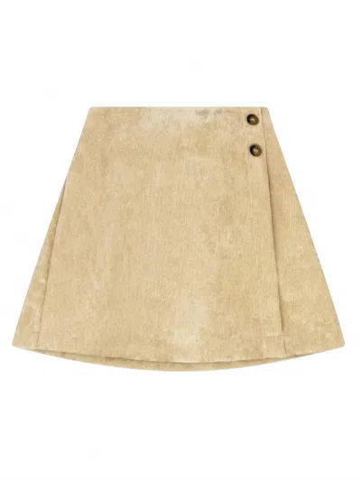 Set Proper Kids' Girl's Julia Skirt In Alexandria Khaki Cord In Brown