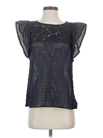 Set Short Sleeve Blouse In Black