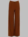 Se-ta Stretch Polyester Trousers In Brown