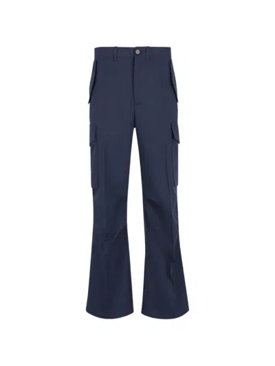 Setchu Belt-loops Cargo Trousers In Blue