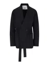 Setchu Double-breasted Blazer In Blue