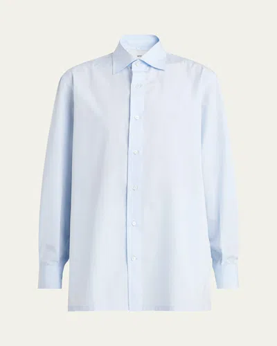 Setchu Button Down Poplin Shirt In Ltblue