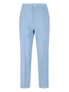 Setchu Button-fastening Pocket Trousers In Light Blue
