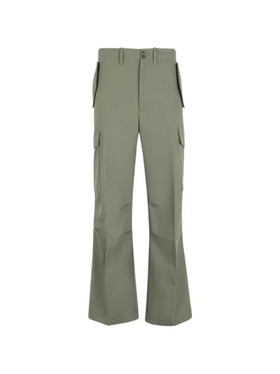 Setchu Creased Cargo Pants In Green