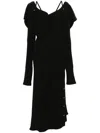 Setchu Detachable Silk Origami Dress 1 In Black
