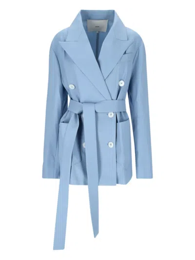 SETCHU DOUBLE-BREASTED BELTED BLAZER