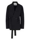 Setchu Double-breasted Blazer In Blue