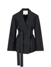 Setchu Tailored Black Jacket With Classic Collar And Streamlined Silhouette