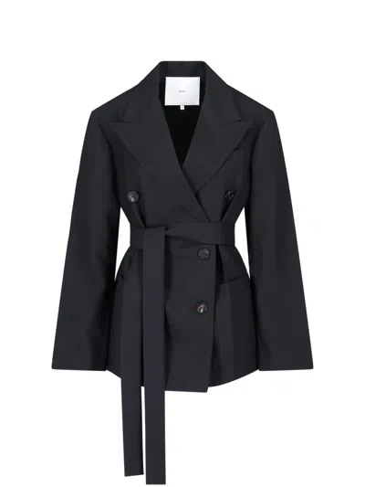 Setchu Enrico Double-breasted Blazer In Black